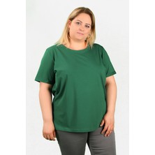Balins Büyük Beden Kadın Süprem Tişört Yeşil