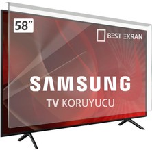 Best Ekran Samsung 58H5270 Tv Ekran Koruyucu - Samsung 58" Inç Tv Ekran Koruyucu Şeffaf Paneli