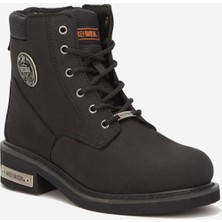 Harley Davidson Jim  Nubuk Deri Bot Black Nubuk