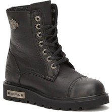 Harley Davidson Tums  Bot 36-40 Black Baskılı Deri