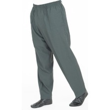 Onaç Shop Mevsimlik Keten Lastikli Şalvar Gri Erkek Şalvarı