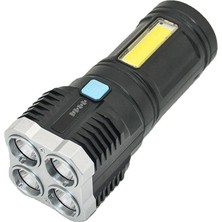 Tuz Golu S03 4 x Smd 3030+COB Güç Işığı USB Şarj Edilebilir LED Torç (Yurt Dışından)