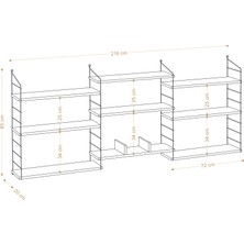 Decormet Lungo Kitaplık DEC0013