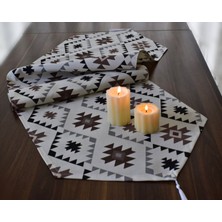 Meryemce Amerikan Servis, Kilim Desen Runner ve 8 Adet Supla