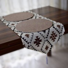 Meryemce Amerikan Servis, Kilim Desen Runner ve 8 Adet Supla