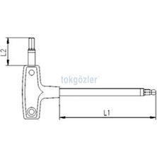 Izeltaş 4921 Yuvarlak Başlı T Tipi Allen Anahtar 3 mm