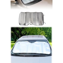 Herfie Ön Cam Oto Branda & Güneşlik Perde Jip Otomobil Uyumlu 130X60 cm Alüminyum Sıcaklık Engelleyici