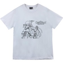 stonedfame Genshin Impact Anime Baskılı Tshirt
