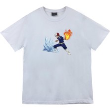 stonedfame My Hero Academia Shoto Todoroki Anime Baskılı Tshirt
