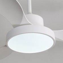Fancium LED Aydınlatmalı Uzaktan Kumandalı Beyaz Tavan Vantilatörü DKF-302