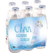 Elvan Gazoz  Karışık Meyve Aromalı 250 ml 6 lı Paket Cam Şişe