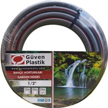 Güven Plastik 1/2" Market Tipi Özel Güven Örgülü Gri Hortum (15 Metre)