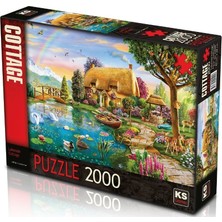 KS Games Ks Puzzle 2000 Parça Lakesıde Cottage Göl Kenarı Kır Evi