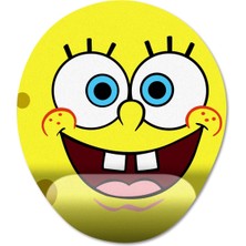 Pixxa Sünger Bob Kare Şort - Spongebob Bilek Destekli Mousepad Model - 1 Oval