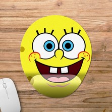 Pixxa Sünger Bob Kare Şort - Spongebob Bilek Destekli Mousepad Model - 1 Oval