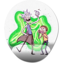 Pixxa Rick And Morty Bilek Destekli Mousepad Model - 7 Oval