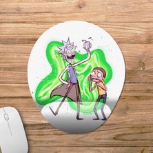 Pixxa Rick And Morty Bilek Destekli Mousepad Model - 7 Oval