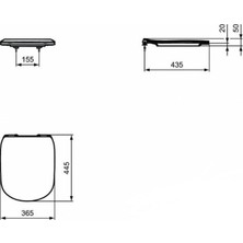 Ideal Standart Tesi Yavaş Kapanan Klozet Kapağı Mat Siyah - T3527V3