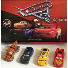 Retoys Şimşek Mcqueen Cars Mater Oyuncak Arabalar 4'lü Set