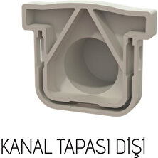 Lux Wares 80X65X1000MM Drenaj Kanalı / Plastik Izgara + Oluk + Tapa