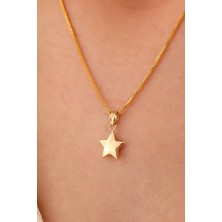 Sefa Gold 14 Ayar Altın Yıldız Küp Zincir Kolye