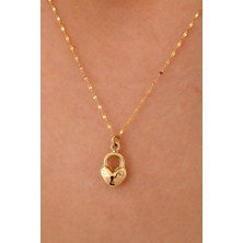 Sefa Gold 14 Ayar Altın Kalp Ince Aynalı Zincir Kolye