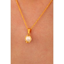 Sefa Gold 14 Ayar Altın Inci Kafesli Halat Zincir Kolye