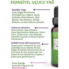 Auran Pudra, Lavanta, Amber Saf Esansiyel Uçucu Yağ Buhurdanlık Yağ Difüzör Esans Aromaterapi Orta3x 10ml