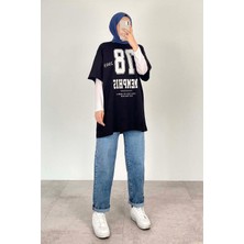 Cazibe T-Shirt 9466320 Memphis 78 Baskılı Oversize