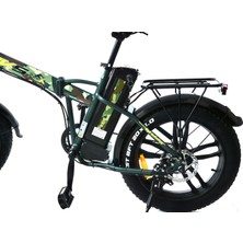 Rks Form x Kamuflaj Desenli Elektrikli Şarjlı Lityum Bataryalı Akülü Katlanabilir Bisiklet