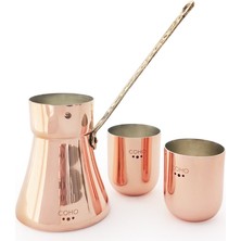 Coho Artisan Mini Cezve & 2'li Bardak Keyif Seti