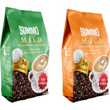 Summo Senseo 1 Adet Moca ve 1 Adet Mild Avantaj Paketi Pad Kahve Kapsülü 2 x 36 Pod 72'li