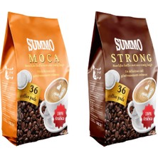 Summo Senseo 1 Adet Moca ve 1 Adet Strong Avantaj Paketi Pad Kahve Kapsülü 2 x 36 72'li