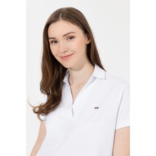 U.S. Polo Assn. Kadın Beyaz Basic T-Shirt 50253141-VR013