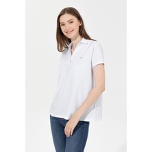 U.S. Polo Assn. Kadın Beyaz Basic T-Shirt 50253141-VR013