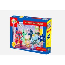 Zekice Oyuncak Savaşçı Robotlar 50 Parça Puzzle Yapboz