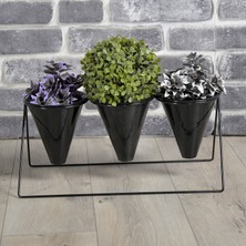 Full Reyon Vıpclass 3 Saksılı Metal Çiçek Standı + Saksılar