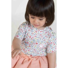 Little Gusto Çiçek Desenli Çocuk Tişört