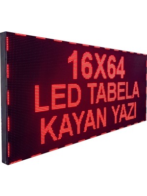 Ledeksis LED Tabela-Kayan Yazı 16X64CM-KIRMIZI