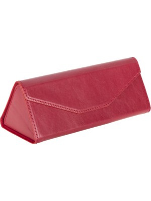 Smart Glass Deri Gözlük Kılıfı V4 Kırmızı