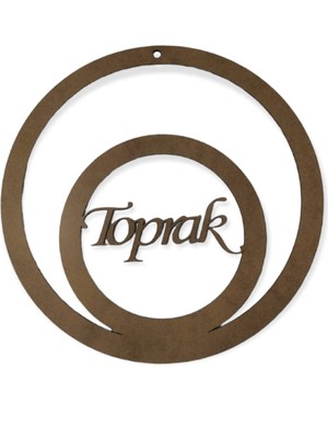 Leylaser  Iç Içe Yuvarlak 3 mm Ham Mdf Isimli Isim Altta Kasnak 25 cm