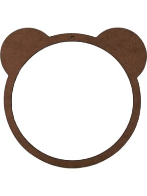 Leylaser Ayıcık Kulaklı 3 mm Ham Mdf Kasnak 25 cm