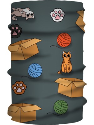 Luma Kedi Desenli Boyunluk - Baf