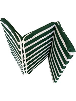 Vip Home Concept Katlanır Yatak Kamp Yatağı 4 CM-80X180 cm Şezlong Minderi Yeşil-Beyaz