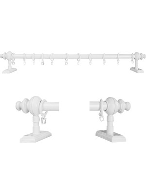 Officeofsy Ahşap Rustik Raysız Beyaz