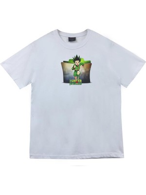 stonedfame Hunter Anime Baskılı Tshirt