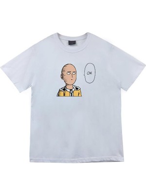 stonedfame Saitama Anime Baskılı Tshirt