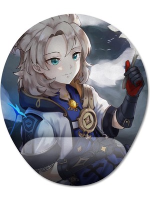 Pixxa Albedo - Genshin Impact Bilek Destekli Mousepad Model - 1 Oval