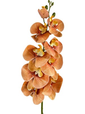 Nettenevime Yapay Çiçek Somon Rengi Islak Orkide Uzun Dal 90 cm Orkide