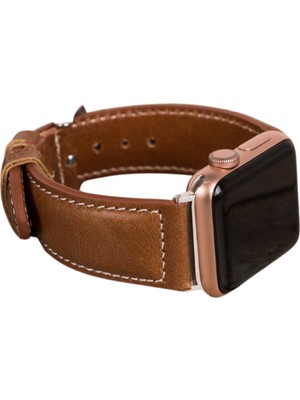 Bouletta Apple Watch Uyumlu Deri Kordon 42-44-45MM Nm4-As2 Taba